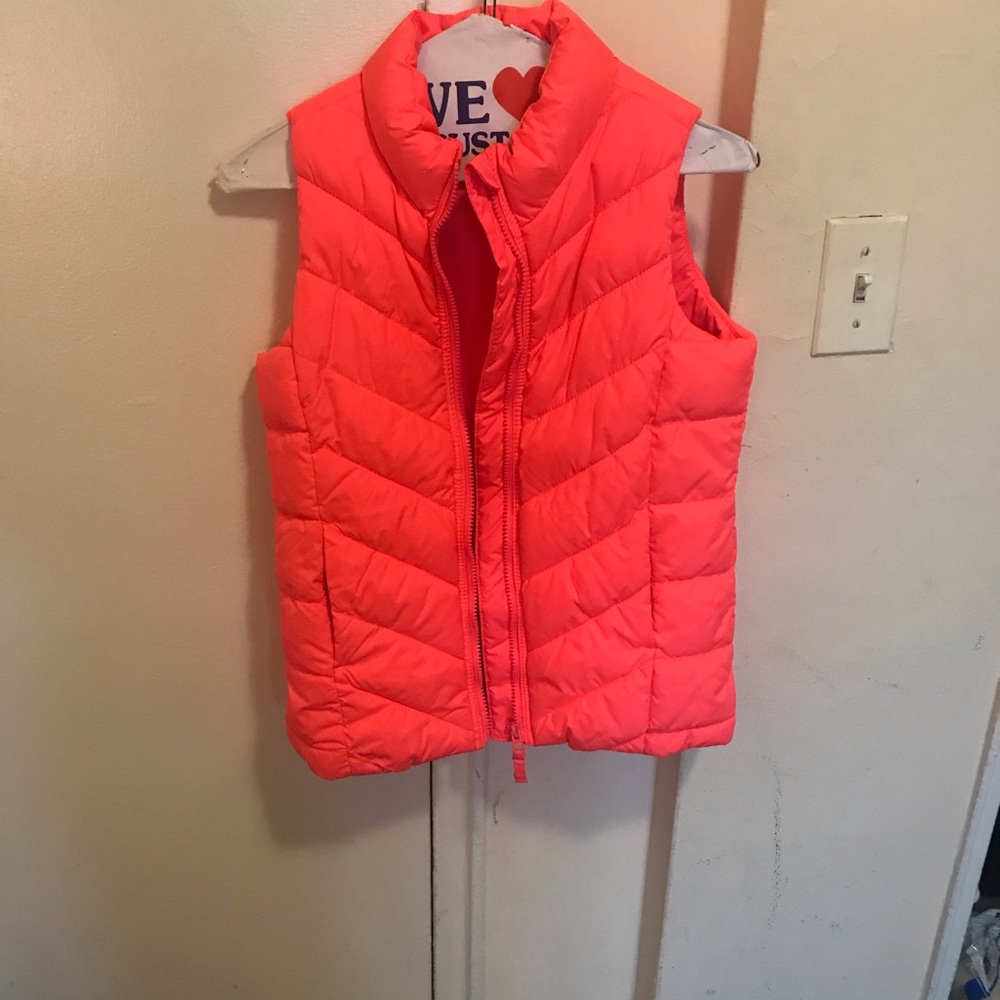 Kids Old navy size 12 hot pink puffer vest